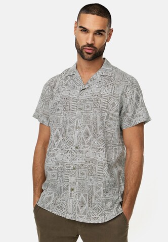 INDICODE JEANS Regular fit Overhemd 'Frey' in Grijs: voorkant