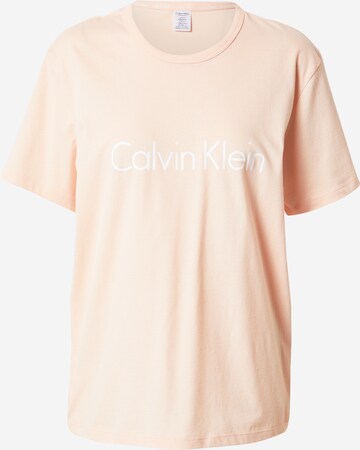 Calvin Klein Underwear Pajama Shirt in Orange: front