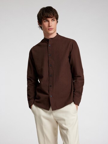 SELECTED HOMME Regular fit Overhemd in Bruin
