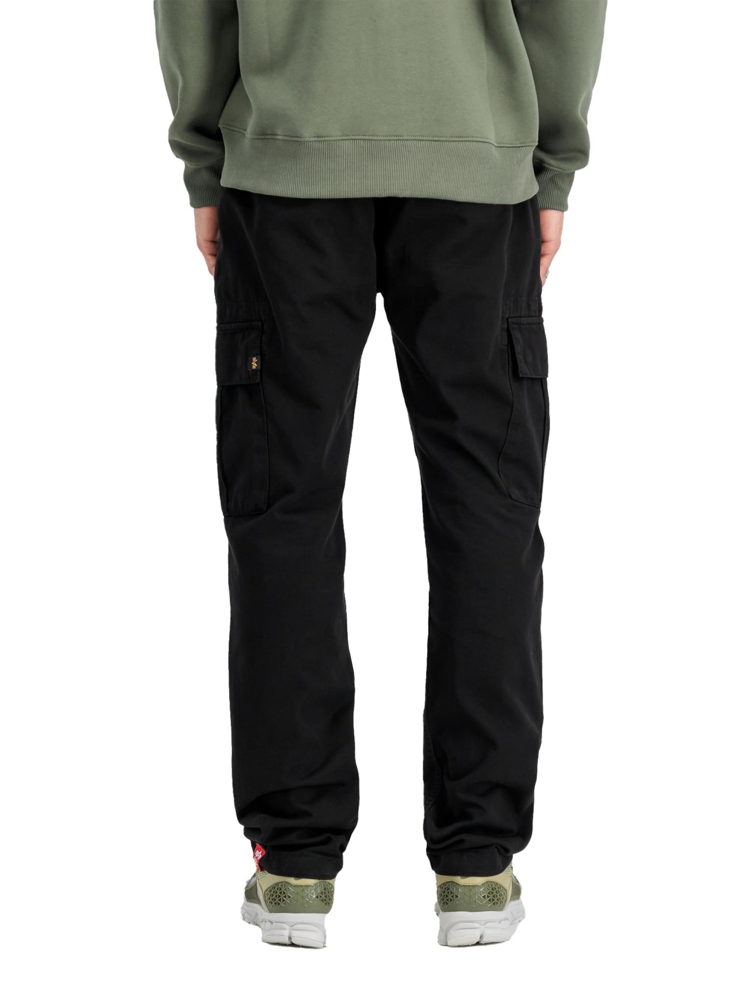 ALPHA INDUSTRIES regular Παντελόνι cargo 'Agent' σε μαύρο