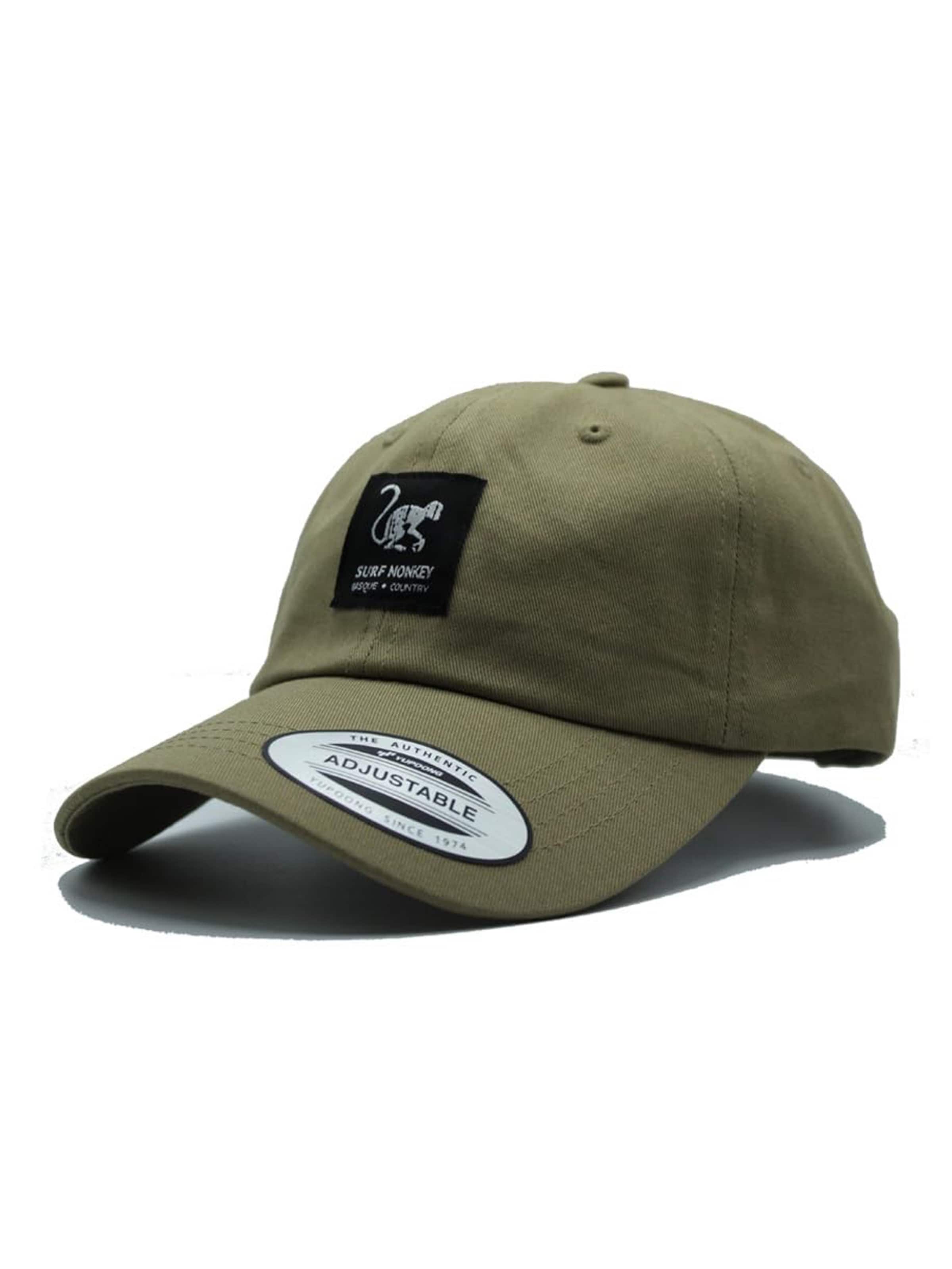 Surf Monkey Athletic Cap in Green: front