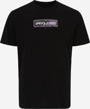 Jack & Jones Plus T-shirt i svart: framsida