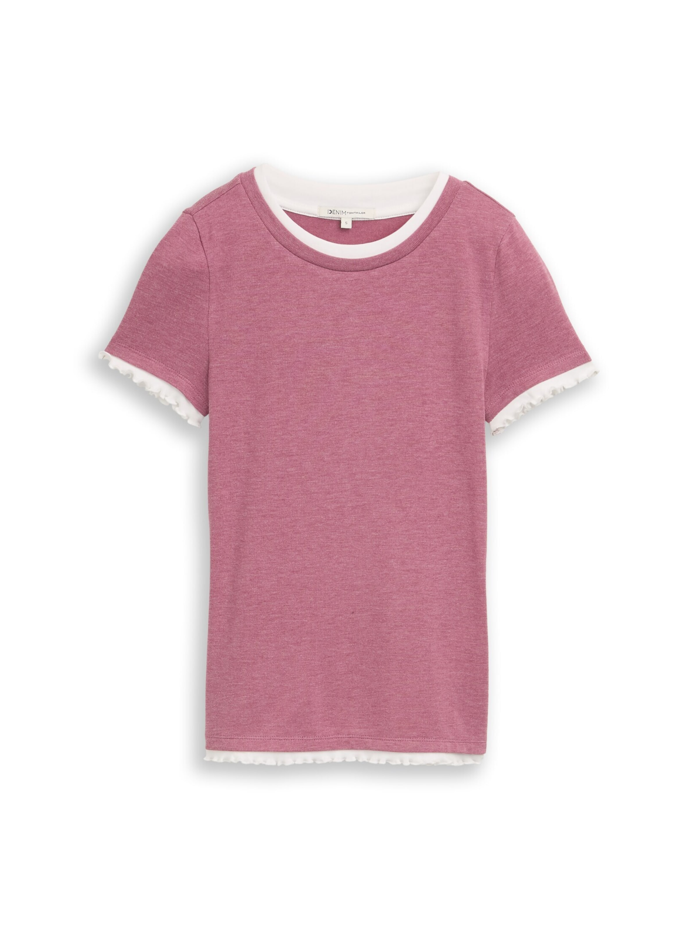 TOM TAILOR DENIM T-Shirt in Pink: Vorderseite