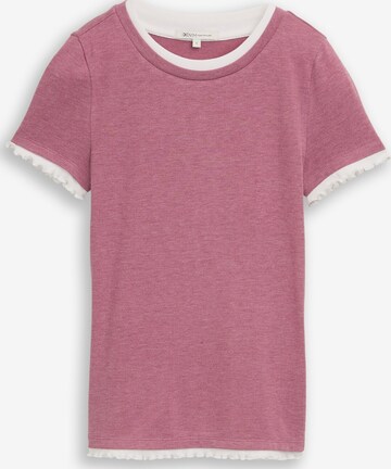 TOM TAILOR DENIM T-Shirt in Pink: Vorderseite