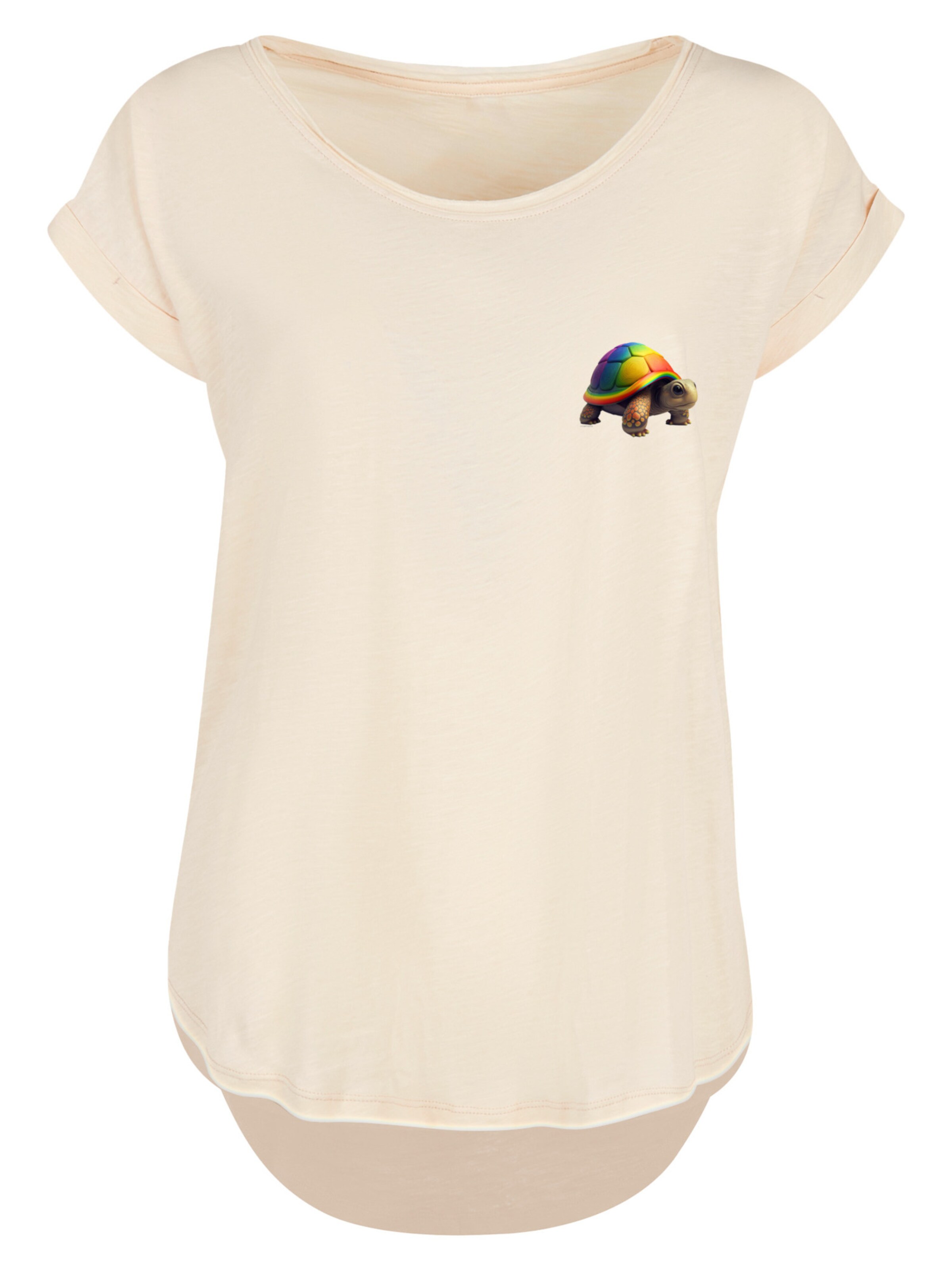 F4NT4STIC Shirt 'Rainbow Turtle' in Beige: Vorderseite