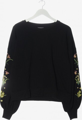 Monki Sweatshirt & Zip-Up Hoodie in L in Black: front