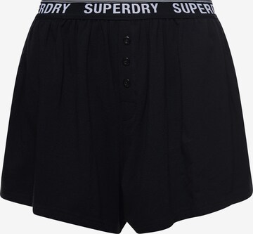 Superdry Pyjamabroek in Zwart: voorkant