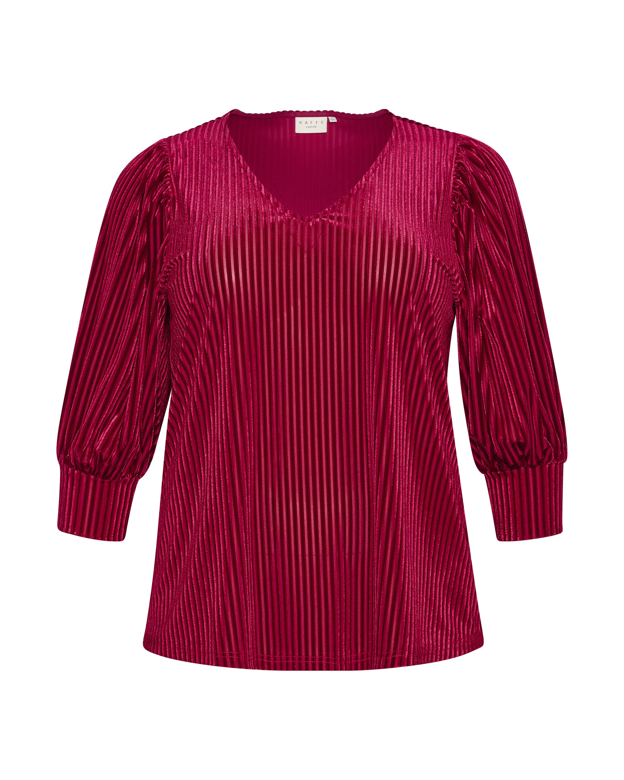 KAFFE CURVE Blouse 'Cacanna' in Red: front