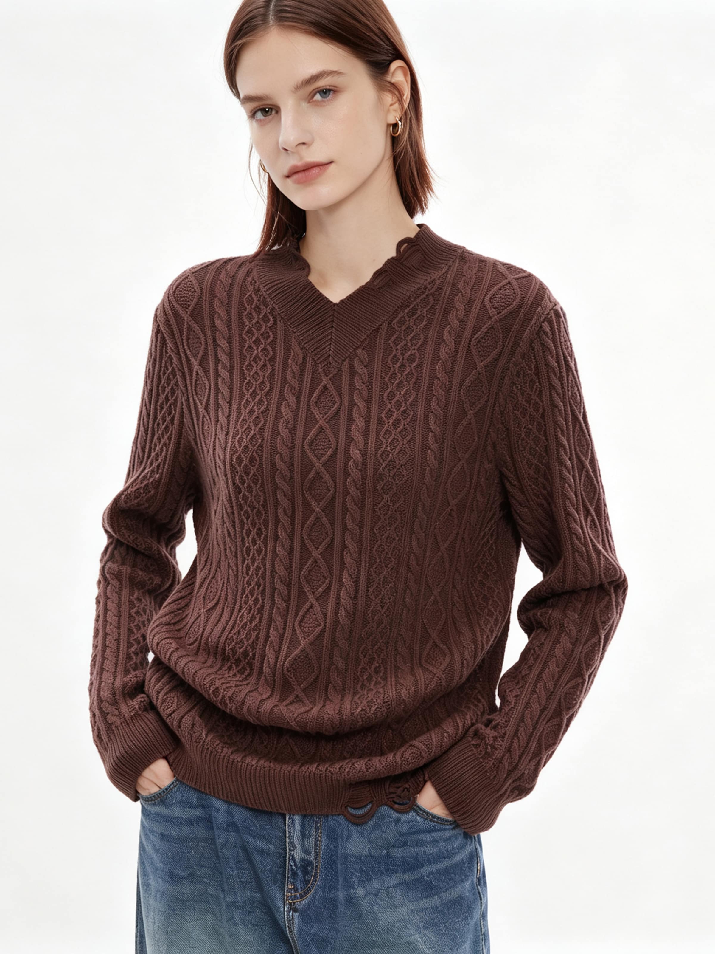 yoligex Pullover‌‌‌‌‌‌ in Braun: Vorderseite