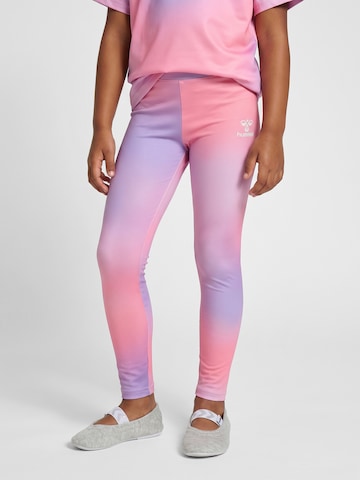 Hummel Regular Workout Pants in Pink: front