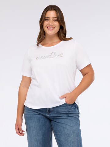 T-shirt Fiorella Rubino en blanc