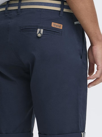 !Solid - Regular Calças chino 'Monty' em azul