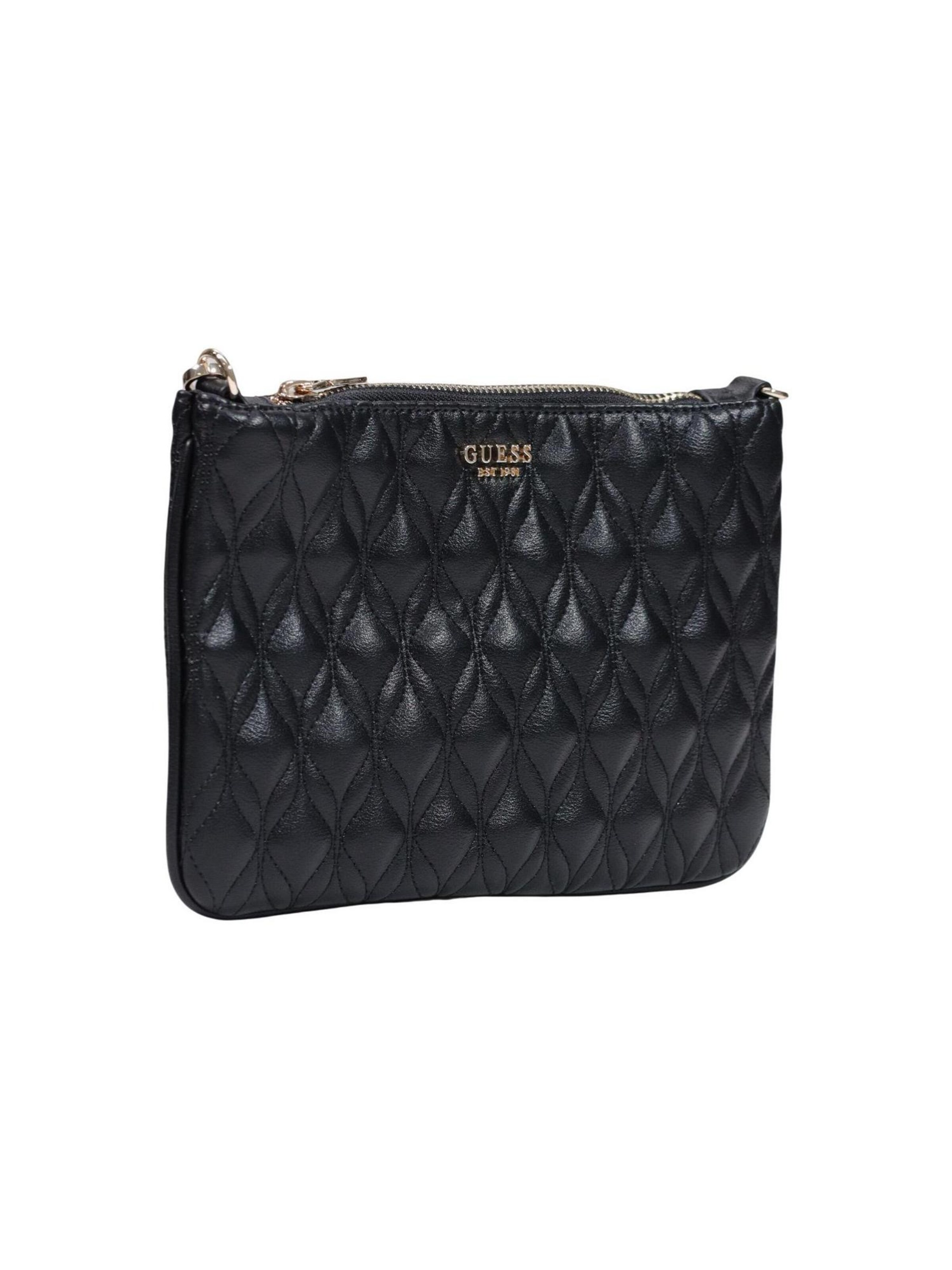 Borsa a sacco 'MAXINE QUILTED FLAT PW7577 P6322' di GUESS in nero