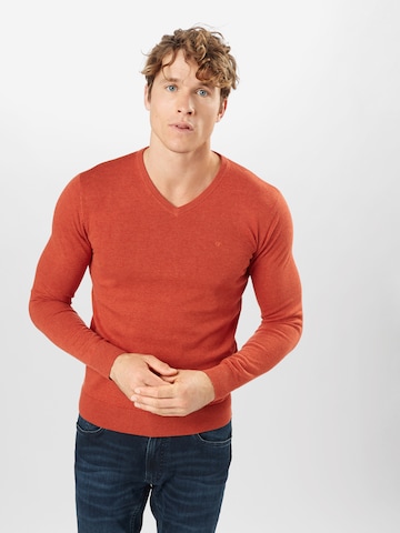 TOM TAILOR Regular Fit Pullover i orange: forside