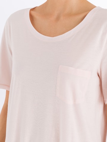 Hanro Kurzarm Nachthemd ' Cotton Deluxe 90cm ' in Pink