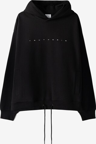 Bershka Sweatshirt in Black: front