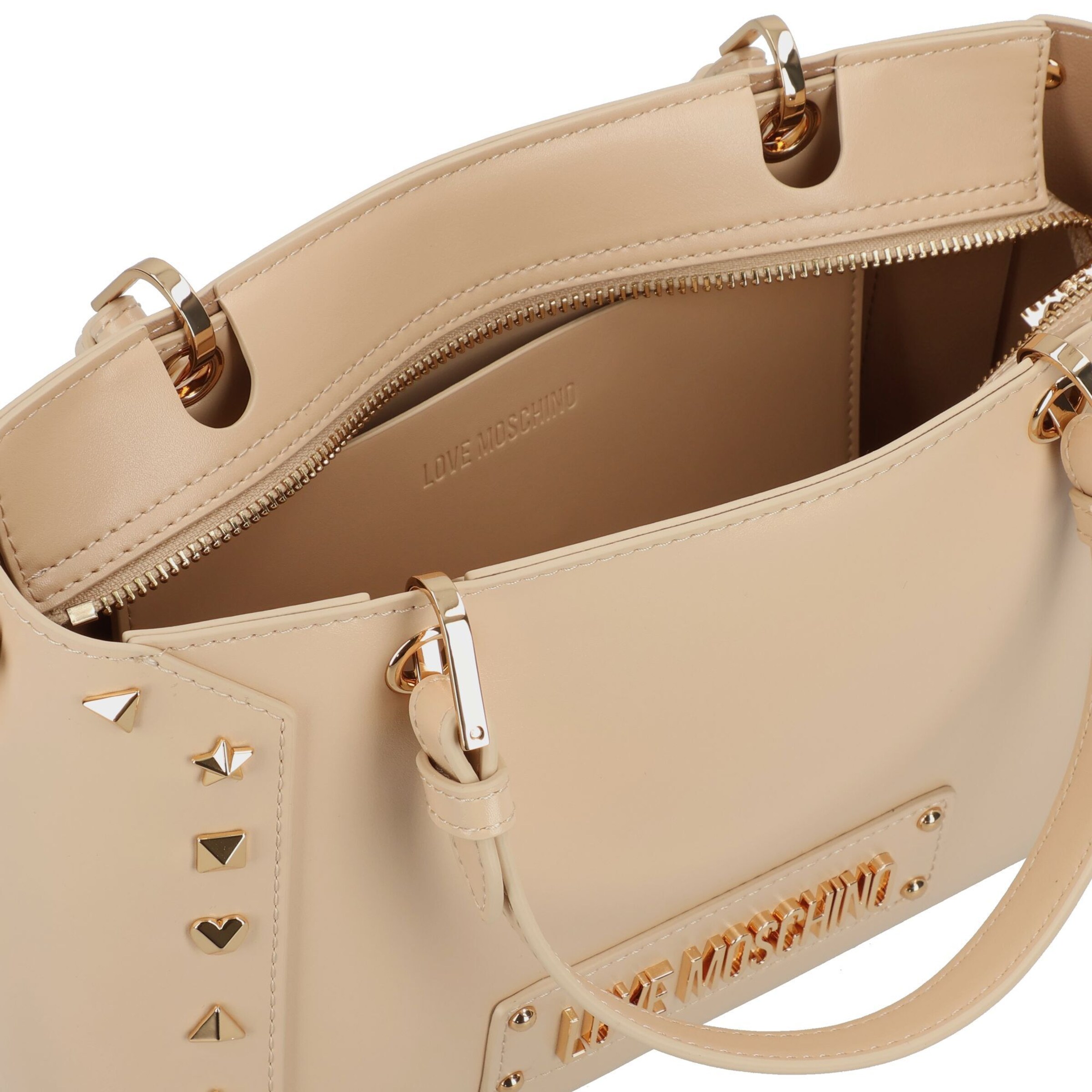 Love Moschino Handtas 'Timeless' in Beige