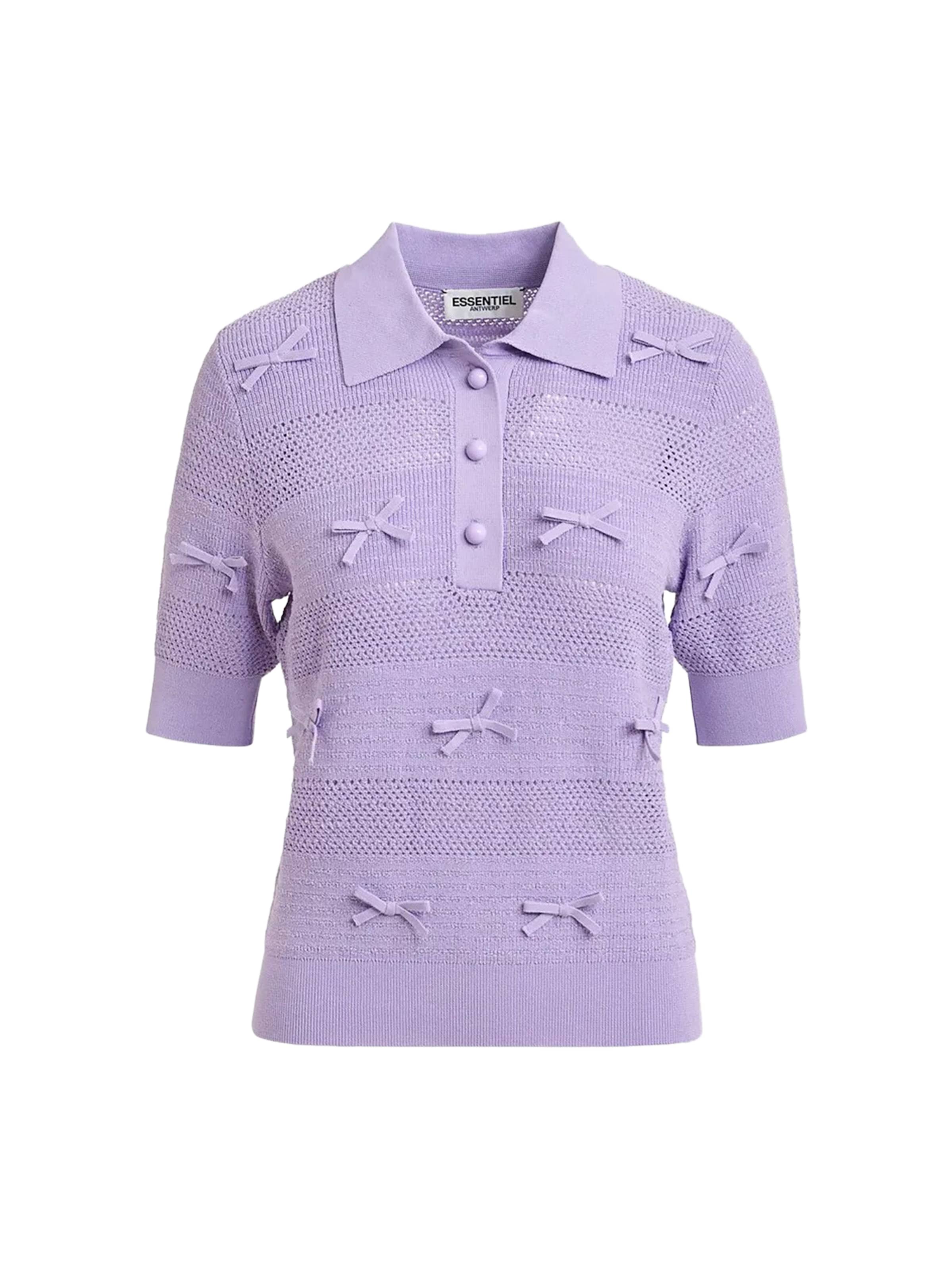 Essentiel Antwerp Polo in Lila: Vorderseite
