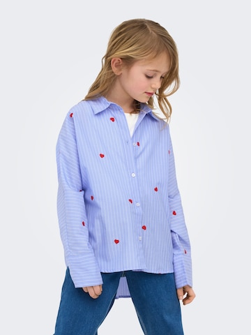 ONLY GIRLS Blouse 'KOGNEW' in Blauw: voorkant