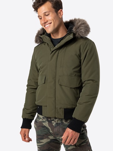 Superdry Between-Season Jacket 'Everest' in Green: front