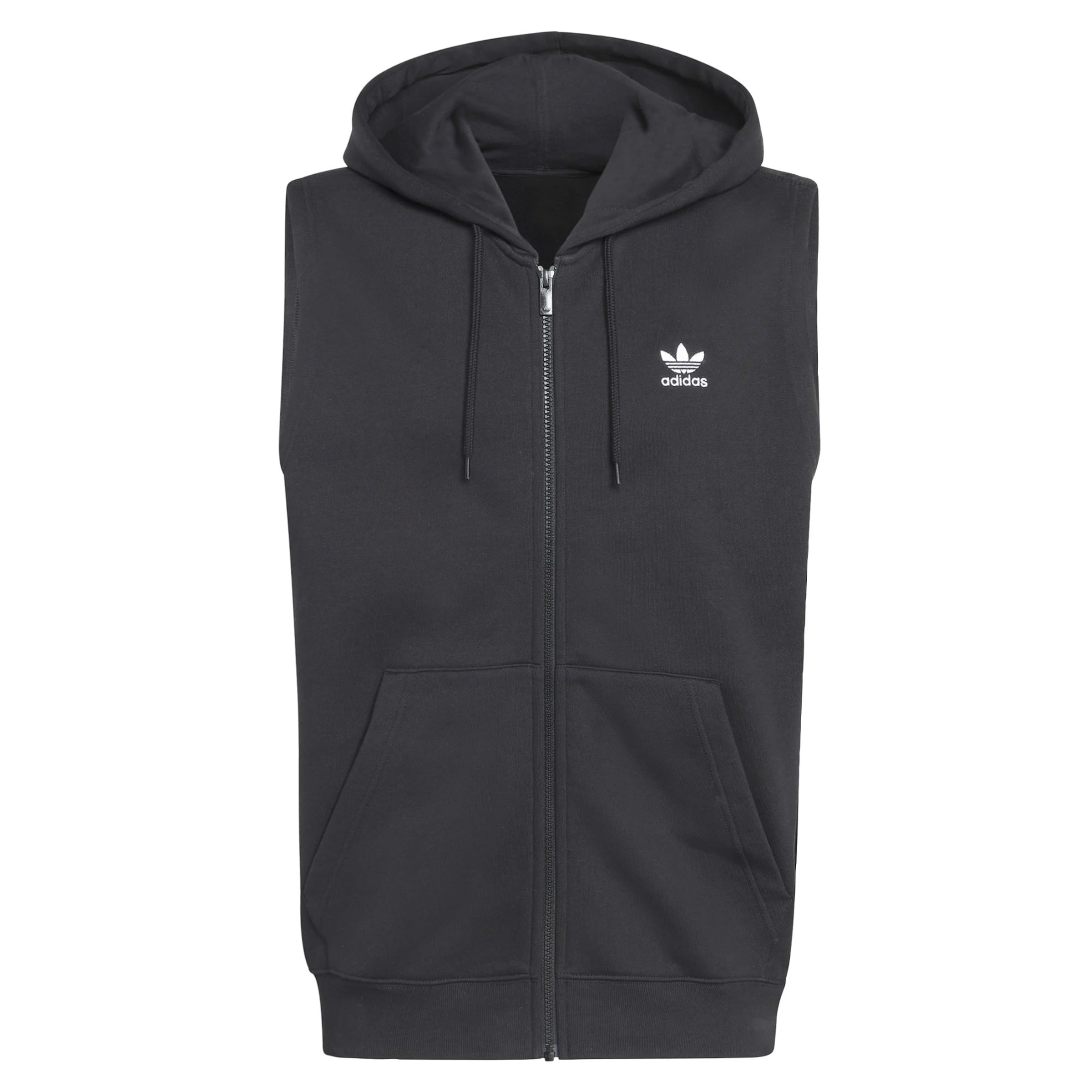 ADIDAS ORIGINALS Vest 'Trefoil Essentials' in Black: front