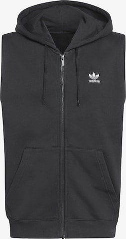 Gilet 'Trefoil Essentials' ADIDAS ORIGINALS en noir : devant
