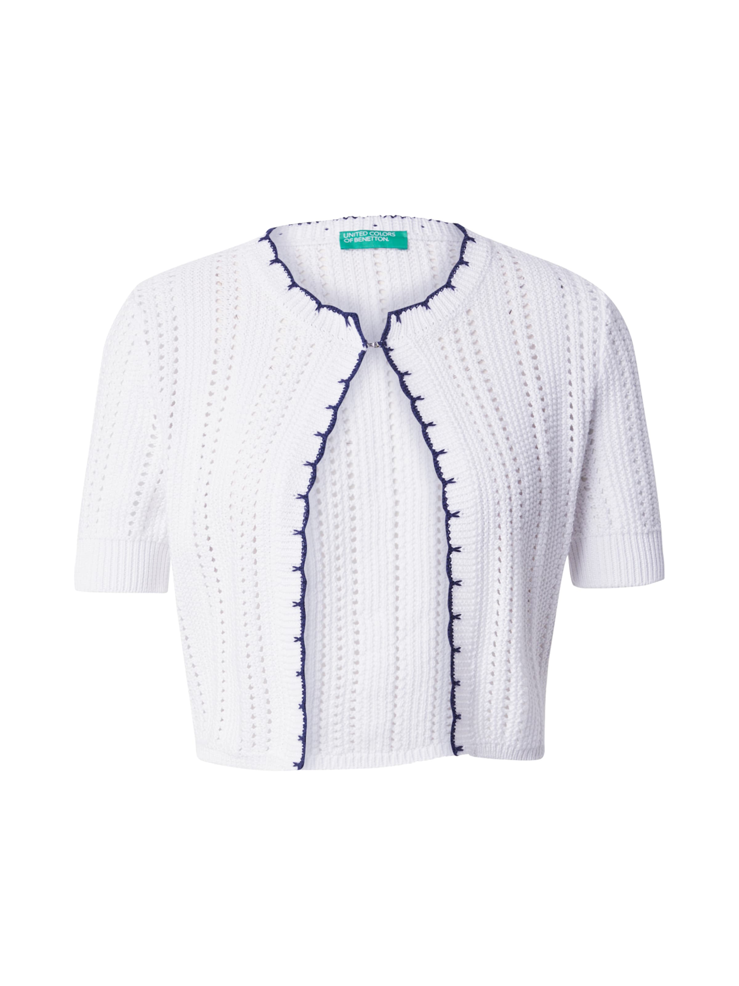 UNITED COLORS OF BENETTON Strickjacke in Weiß: Vorderseite
