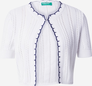 UNITED COLORS OF BENETTON Strickjacke in Weiß: Vorderseite