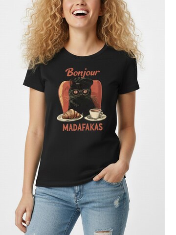 MAKAYA Shirt 'Namaste' in Black