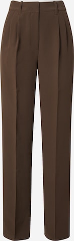 GUESS Широкий Плиссированные брюки 'THEOLINE PERFECT' в Коричневый: спереди