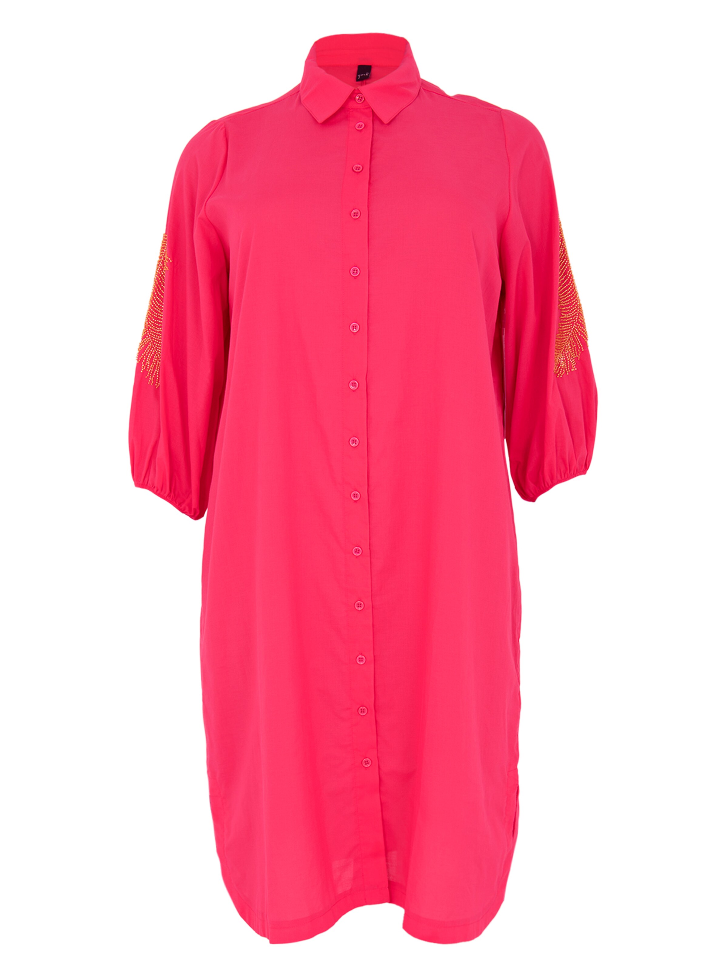 YOEK Shirt dress in Pink: front