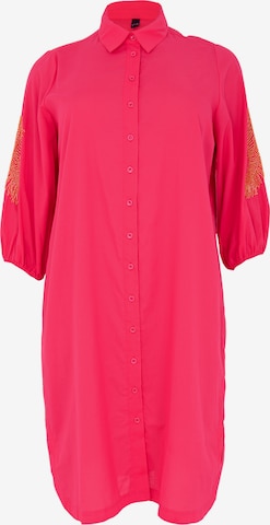 Robe-chemise YOEK en rose : devant