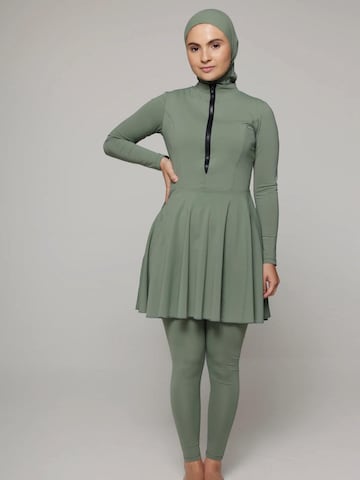 SIYA Swimwear Swimsuit 'East – Burkini/Modest' in Green: front