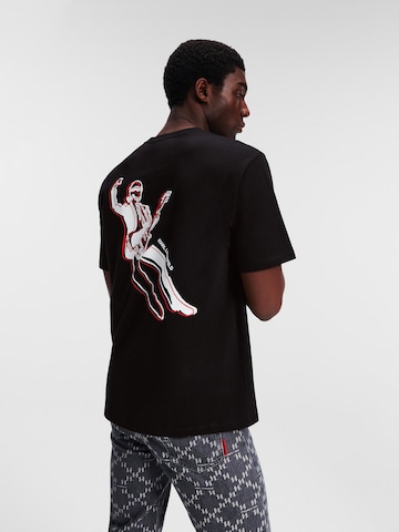 Karl Lagerfeld T-Shirt 'Rocks' in Schwarz