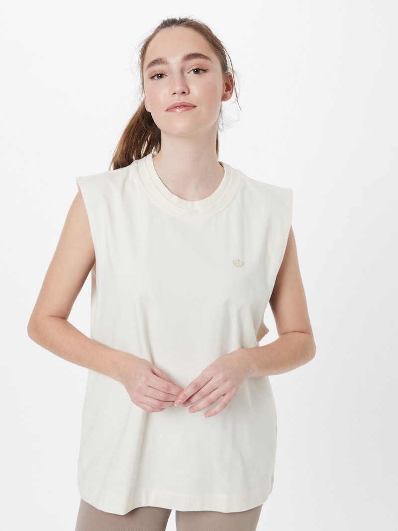 Women Clothing ADIDAS ORIGINALS Sleeveless tops Natural White