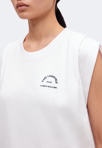 Karl Lagerfeld - Top 'Rue St-Guillaume' en blanco