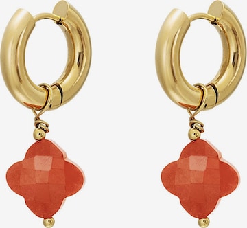 Boucles d'oreilles 'LIORA' Cala Rose en orange : devant