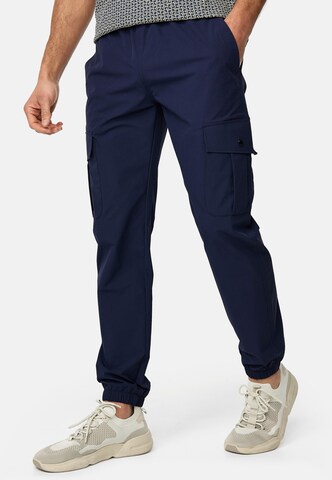 INDICODE JEANS Tapered Cargohose ' Landie ' in Blau