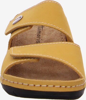 TAMARIS Mules in Yellow