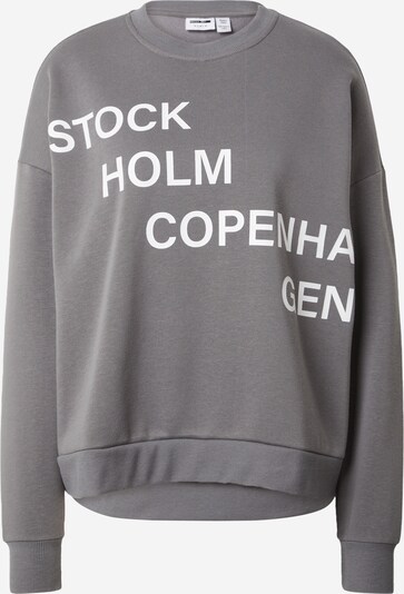 Noisy may Sweatshirt 'ACIA' i grå / vit, Produktvy