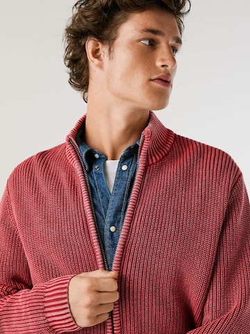 Pepe Jeans Sweat jacket 'PARKER ZIP' in Red