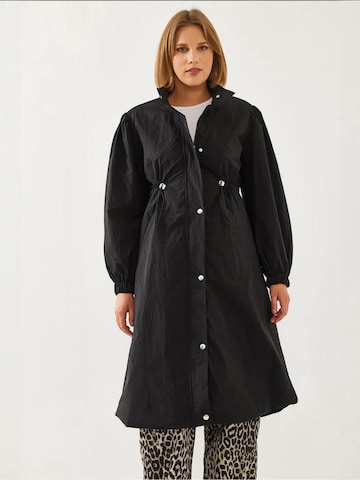 Bianco Lucci Winter Coat in Black