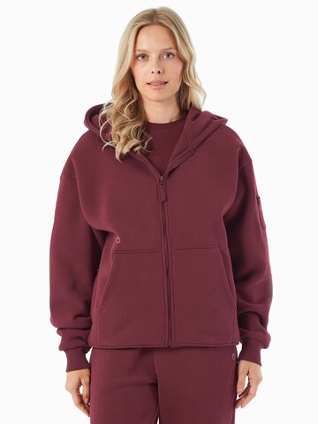 Organication Sweatjacke in Rot: Vorderseite