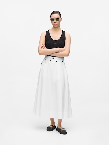 Gonna di Karl Lagerfeld in bianco: frontale