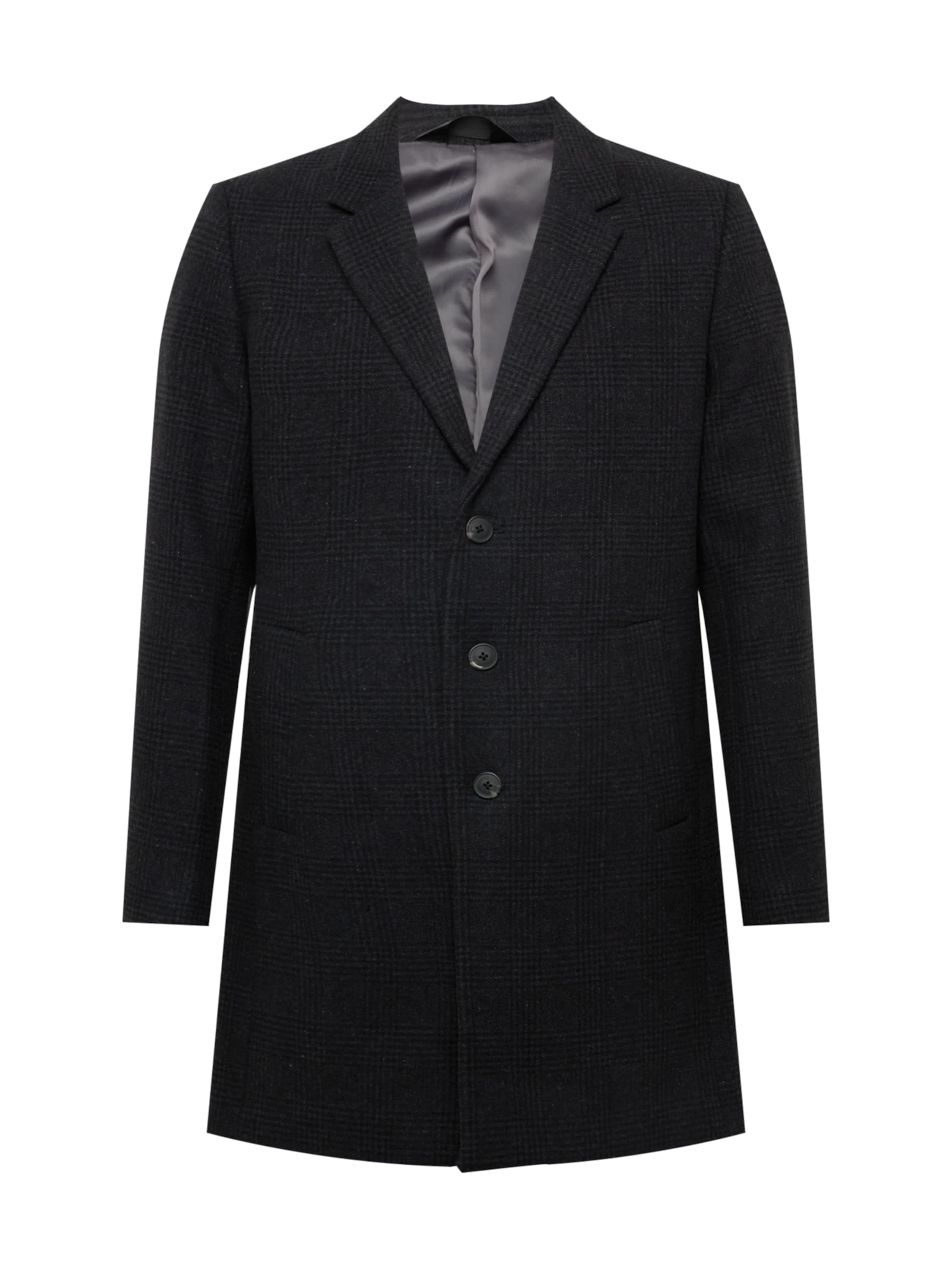 JACK & JONES - Abrigo de entretiempo en negro: frente