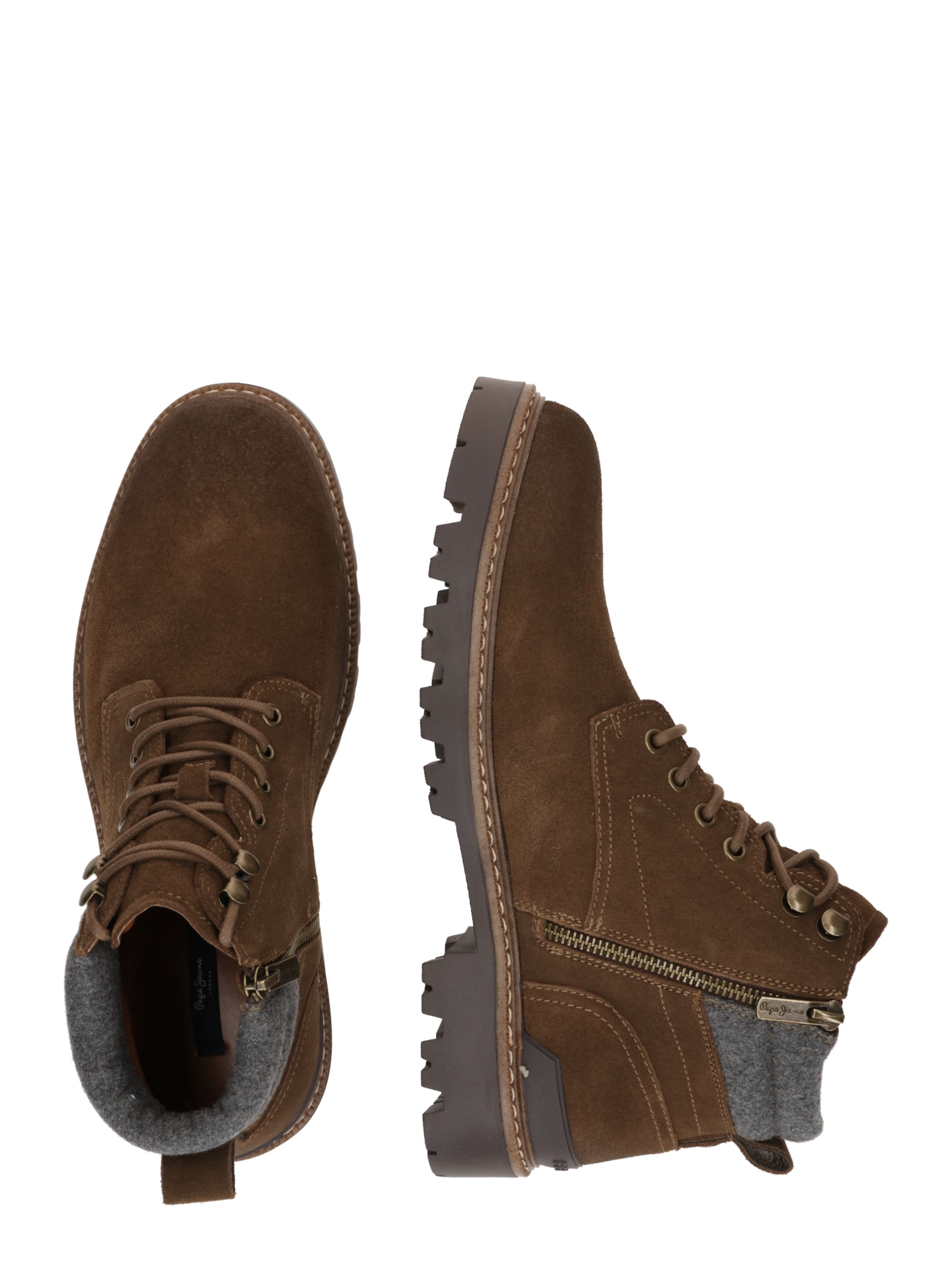 Pepe Jeans Lace-Up Boots 'RYAN EARTH' in Brown