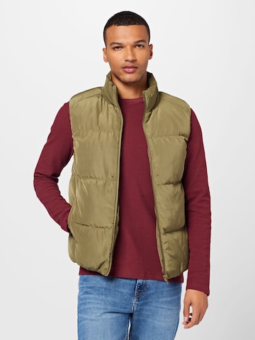 BURTON MENSWEAR LONDON Bodywarmer in Groen: voorkant