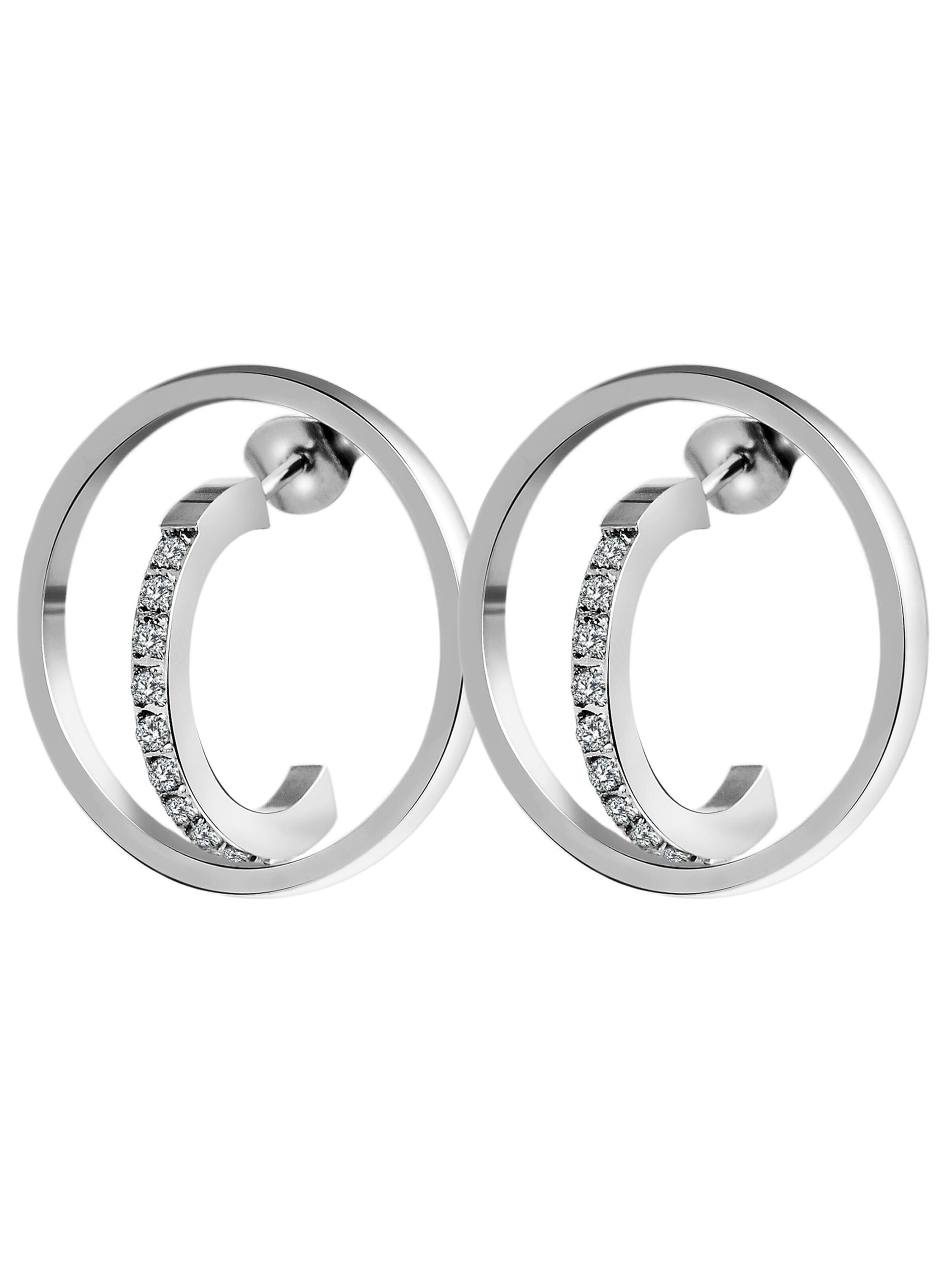 Akzent Earrings 'Melinda, langlebig' in Silver: front