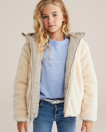 WE Fashion Демисезонная куртка в Бежевый: спереди