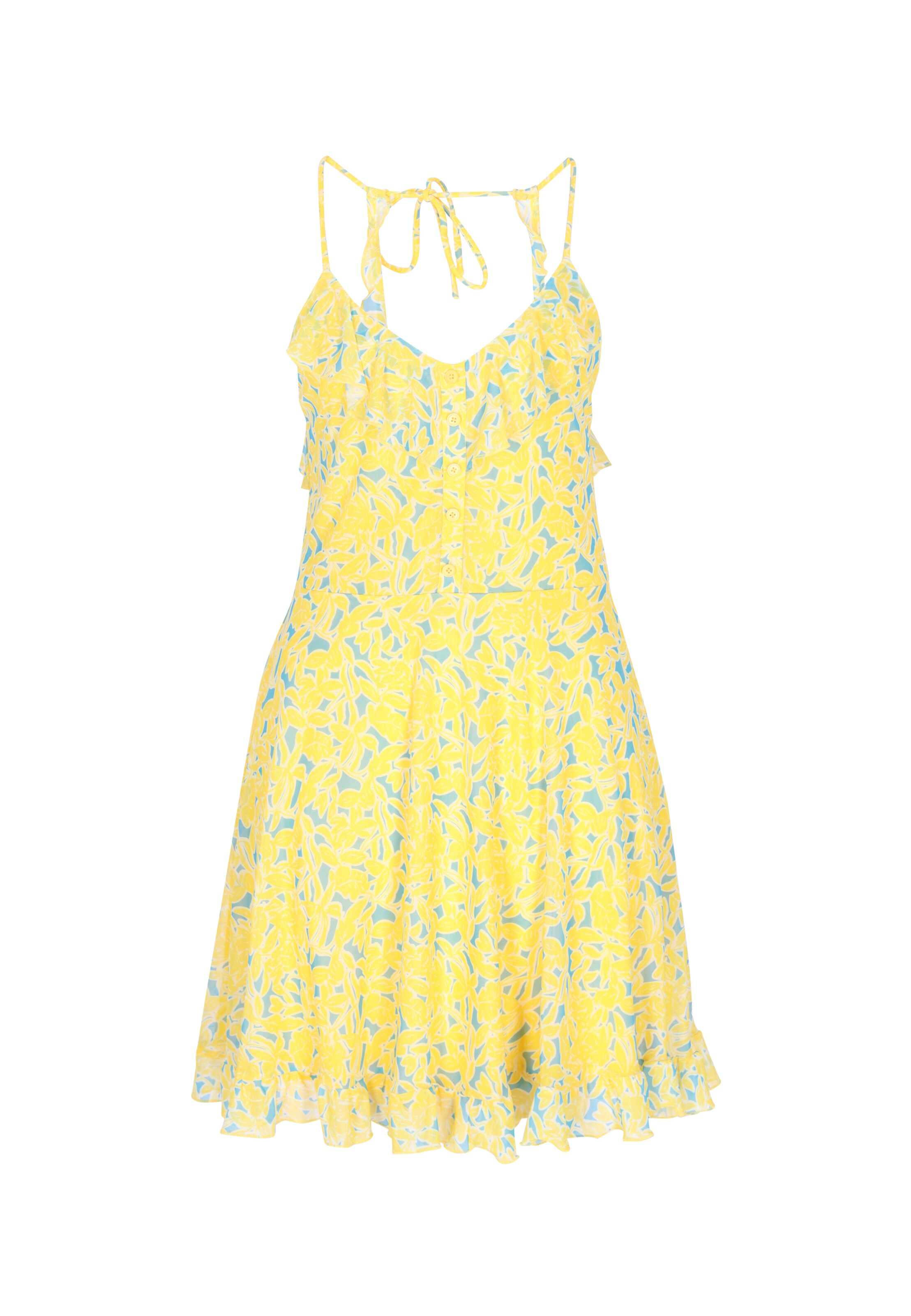 IZIA - Vestido 'Festival Collection' em amarelo: frente